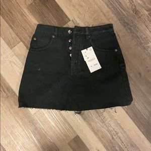 Black denim Zara skirt new with tags
